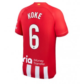 Atletico Madrid Koke #6 Replica Home Stadium Shirt 2023-24 Short Sleeve